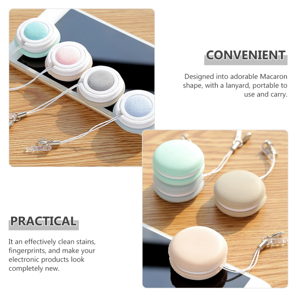 4pcs Phone Screen Cleaner Macaron Shape Wiper Screen Cleaner Cleaning Cloth