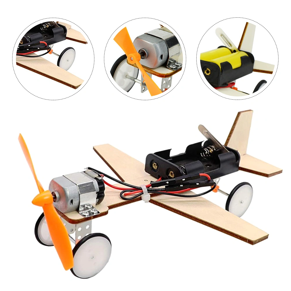 1 Set Children DIY Learning Kit Aircraft Model STEM Projects without Battery