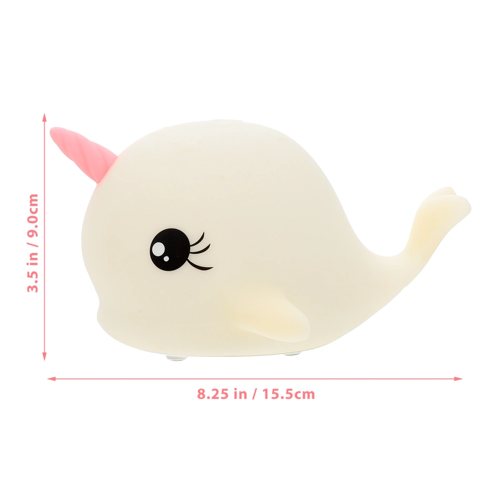 1Set Silicone Whale Night Lamp Nursery Night Light Bedroom USB Bedside Lamp for Kids