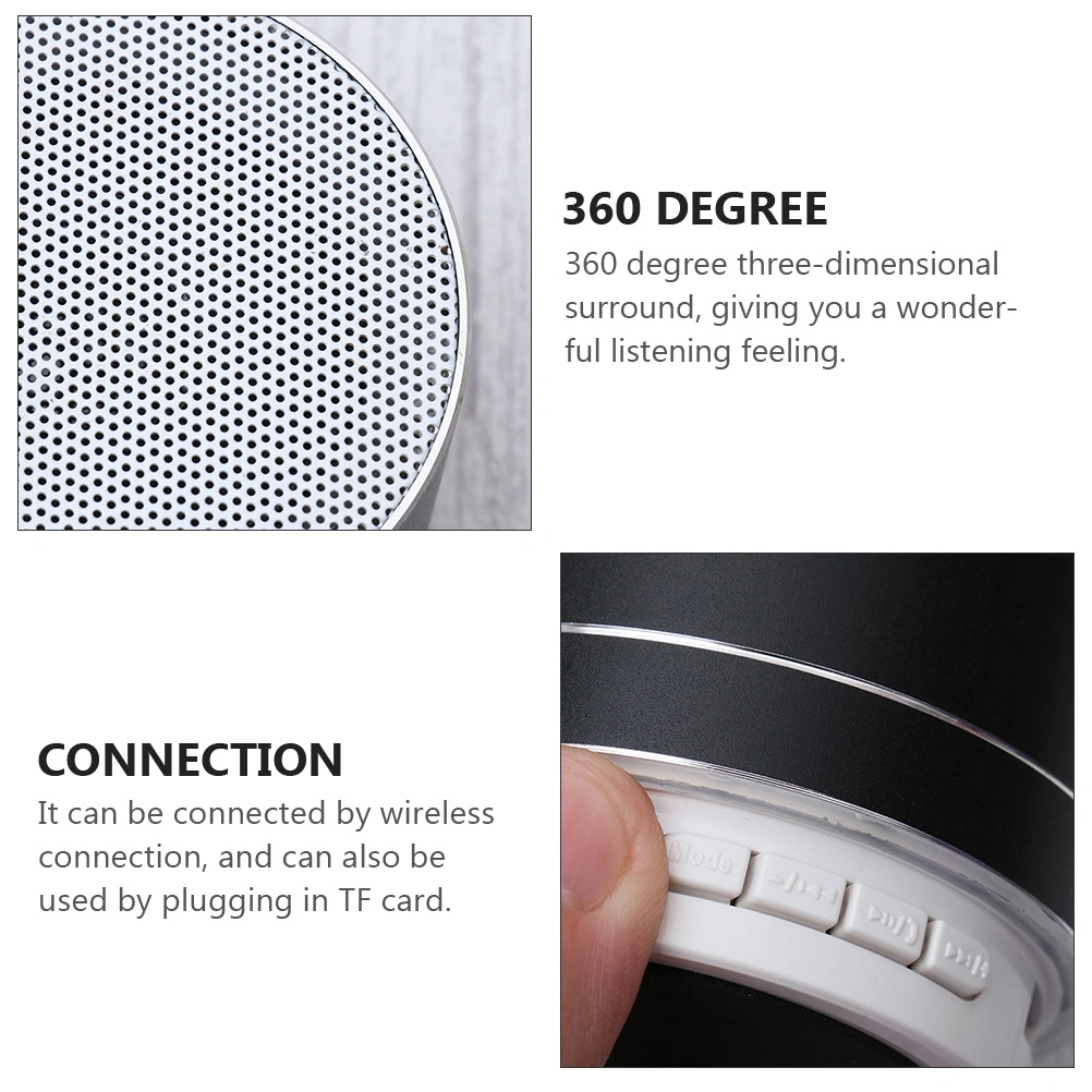 2 PCS Wireless Speaker Rechargeable Mini Bass Speaker Travel LED Audio Speaker