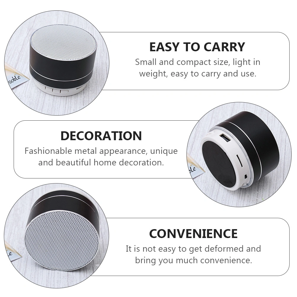 2 PCS Wireless Speaker Rechargeable Mini Bass Speaker Travel LED Audio Speaker