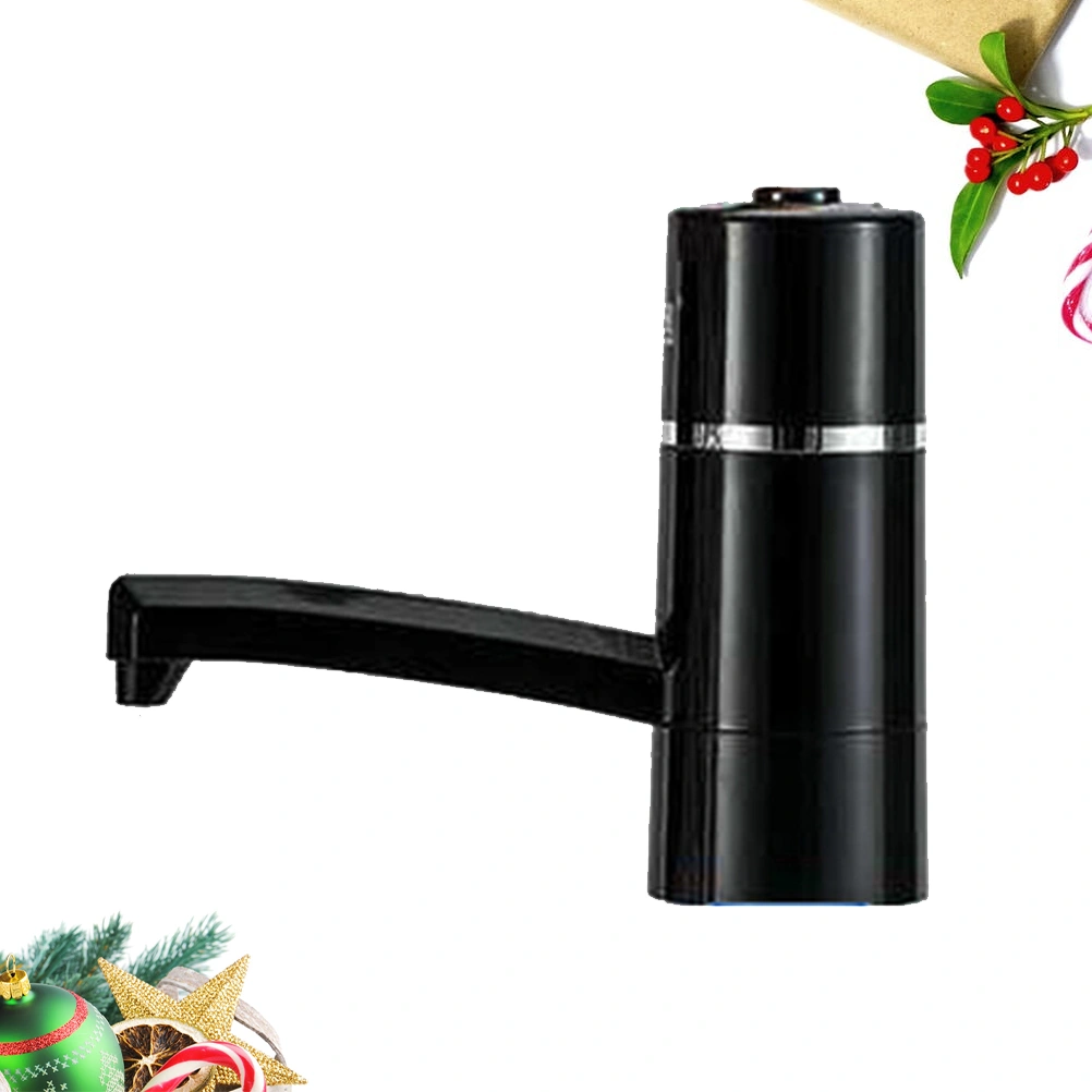 USB Rechargeable Electric Pumping Device Low Noise Bottled Water Pressure Feeder Mineral Water Water-absorbing Machine (Black)