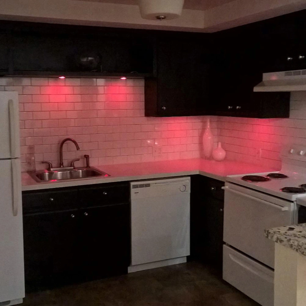 1 Set Dimming Remote Controlled LED Night Light Colorful RGB Cabinet Light