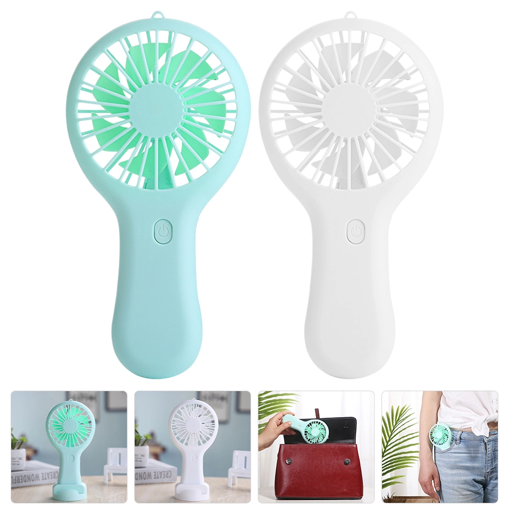 2pcs Mini Fan Handheld Fan Portable Fan Travel Fan Rechargeable Fan Portable Personal Fan