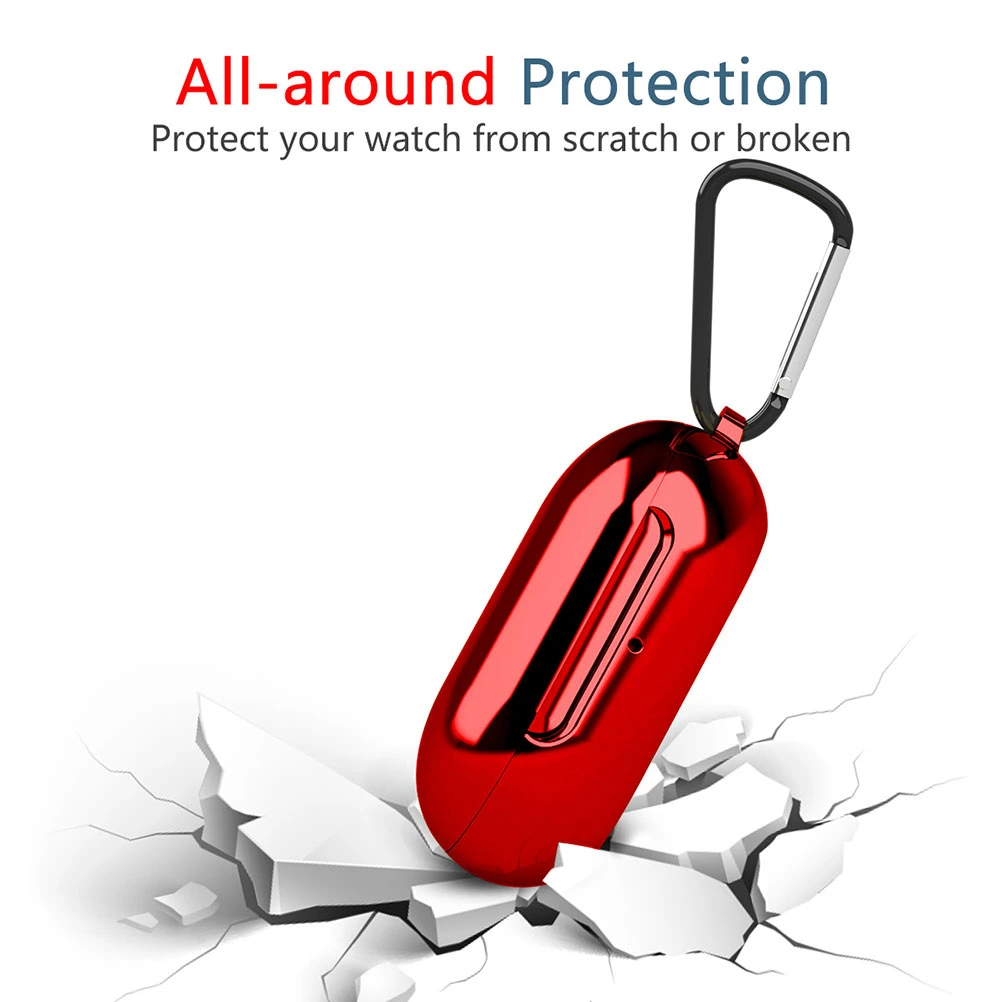 Fashion Wireless Headset Case Protector Shockproof Dustproof Portable Earphone Cover Compatible for Galaxy Buds (Red)