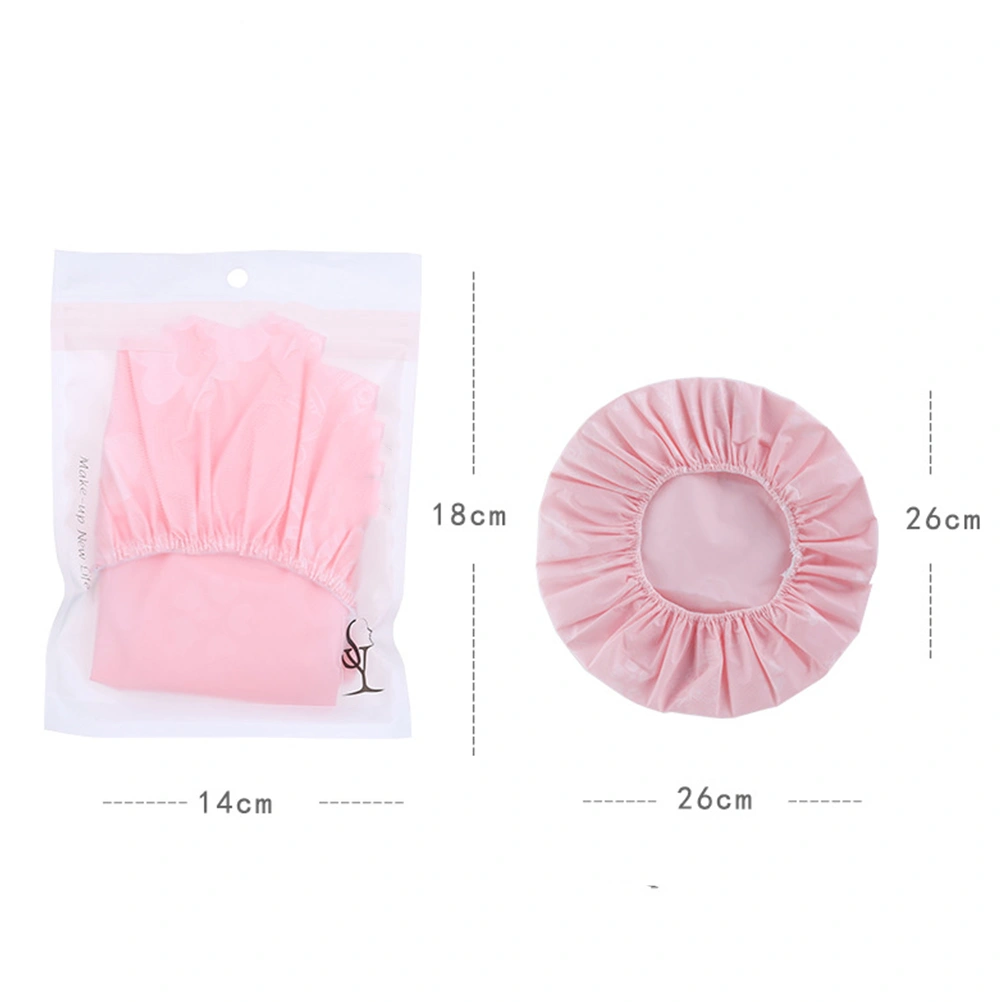 2Pcs EVA Shower Caps Thicken Bathing Caps Waterproof Breathable Hat Pink