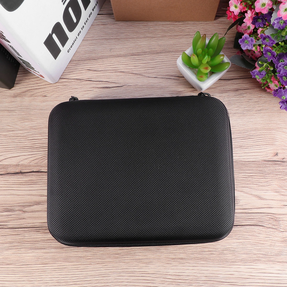 1pc 12 Slots 5ml 10ml 15ml Capacity Essential Oil Bottle Shockproof Bag Carrying Case Roller Bottle Storage Bag Drop Bottle EVA Hard Shell Protection Case (Black)