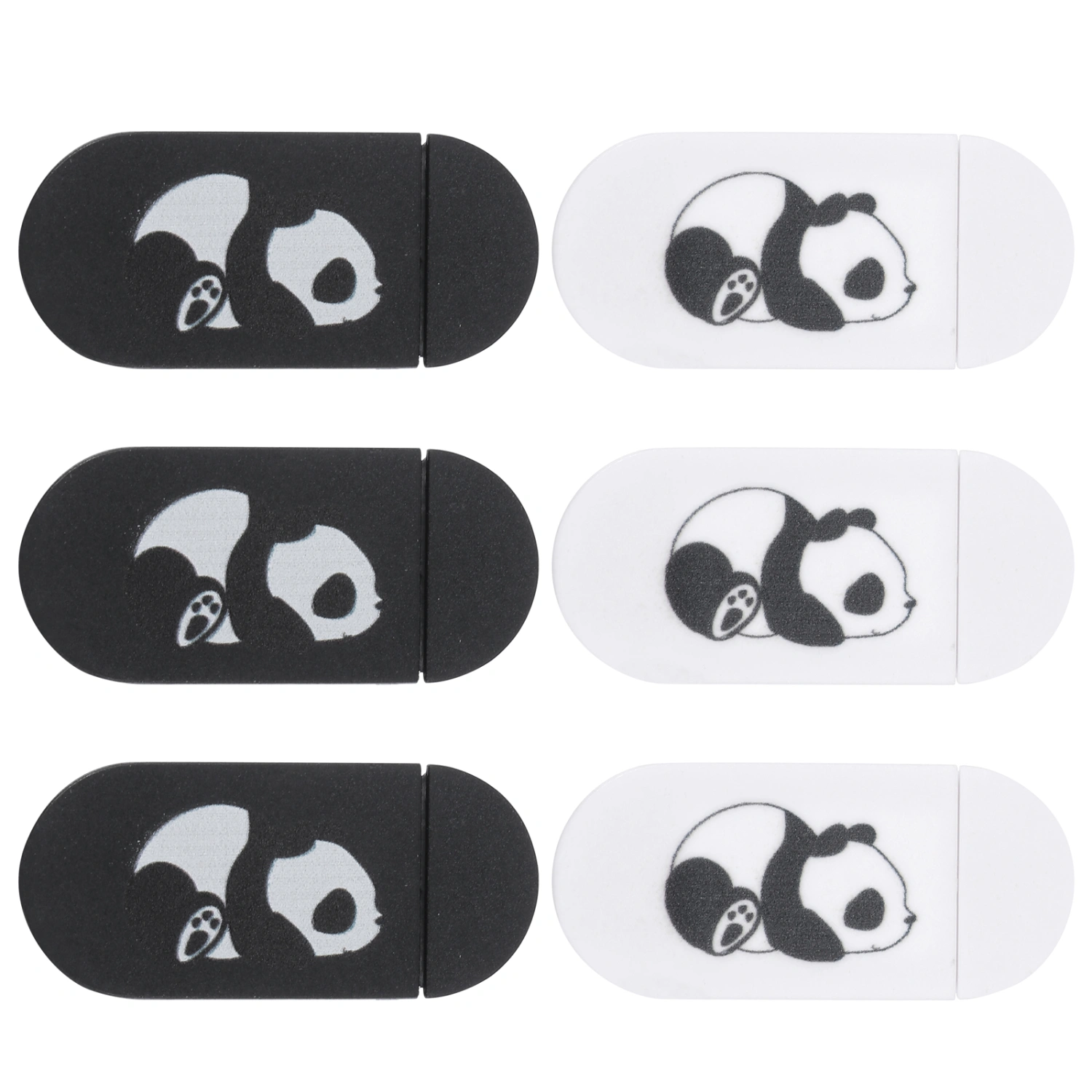 6pcs Laptops Camera Cover Panda Pattern Privacy Protection Webcam Cover Slide