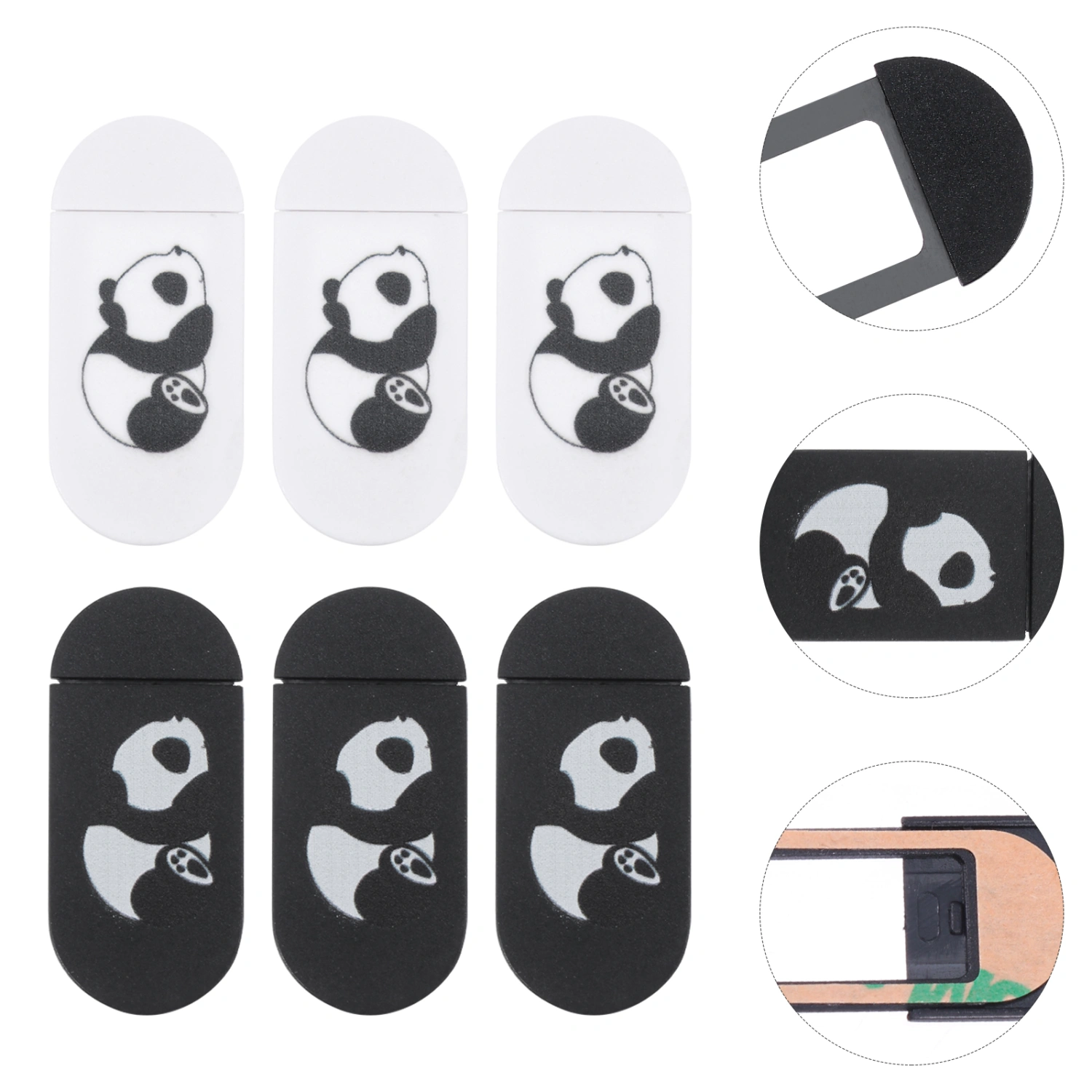 6pcs Laptops Camera Cover Panda Pattern Privacy Protection Webcam Cover Slide