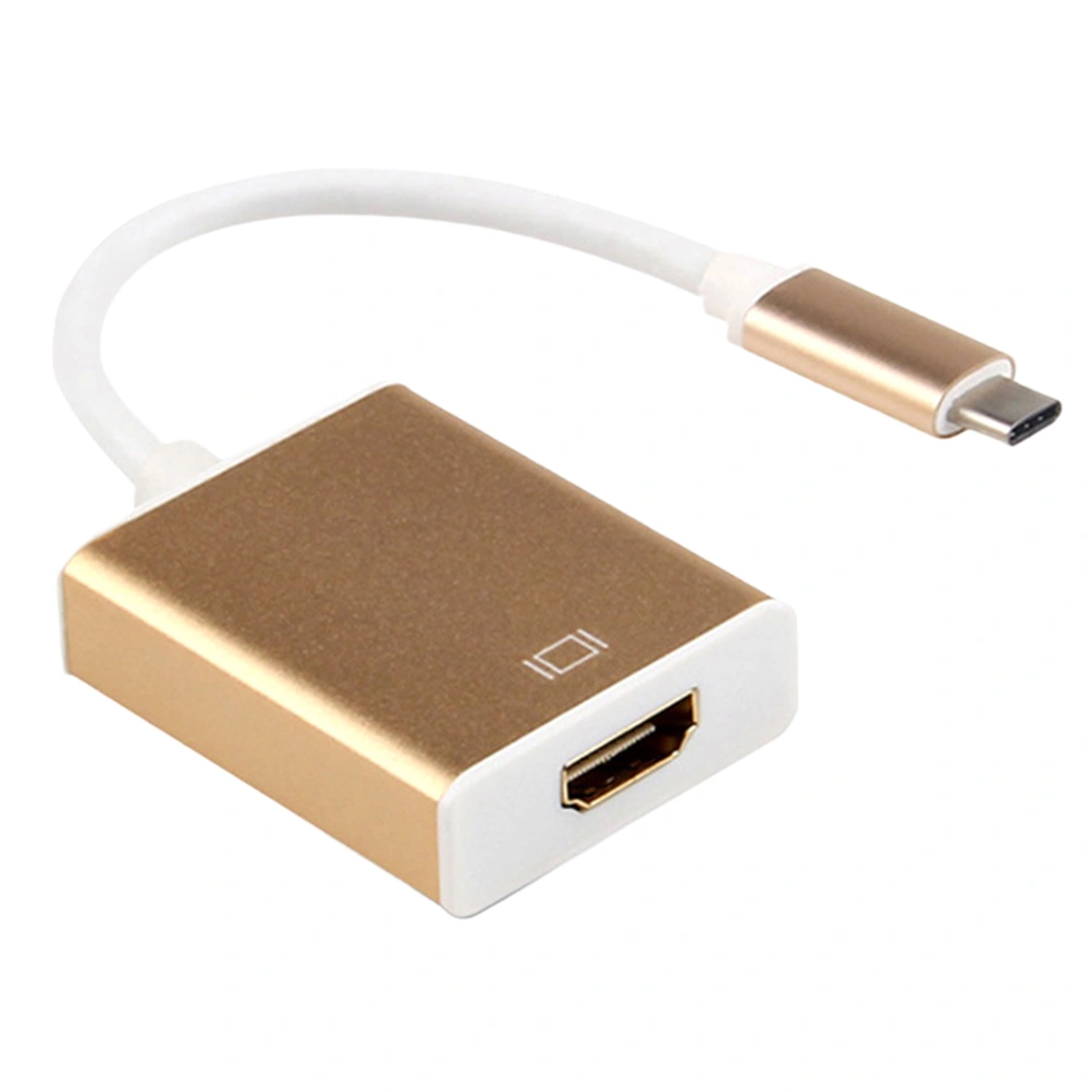 Professional 4K Resolution USB C to Converter Portable Type C To Device Adapter Golden