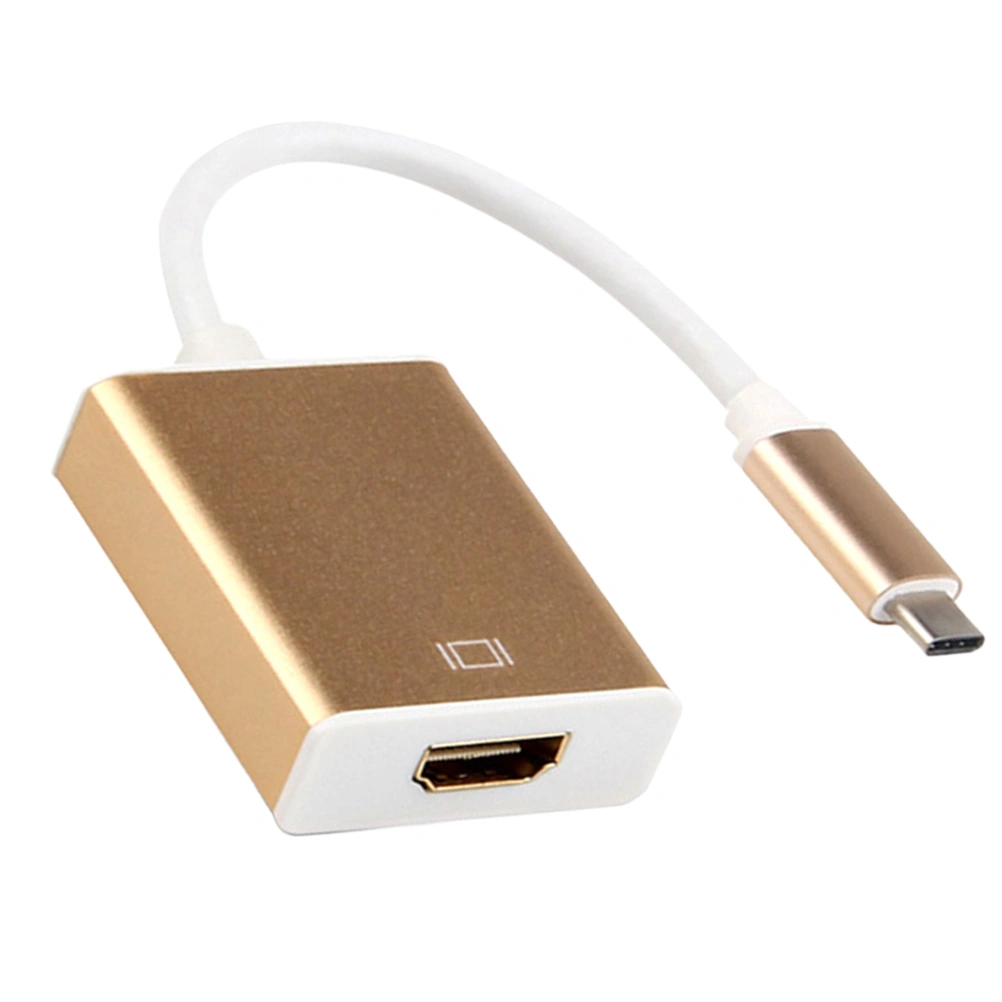 Professional 4K Resolution USB C to Converter Portable Type C To Device Adapter Golden