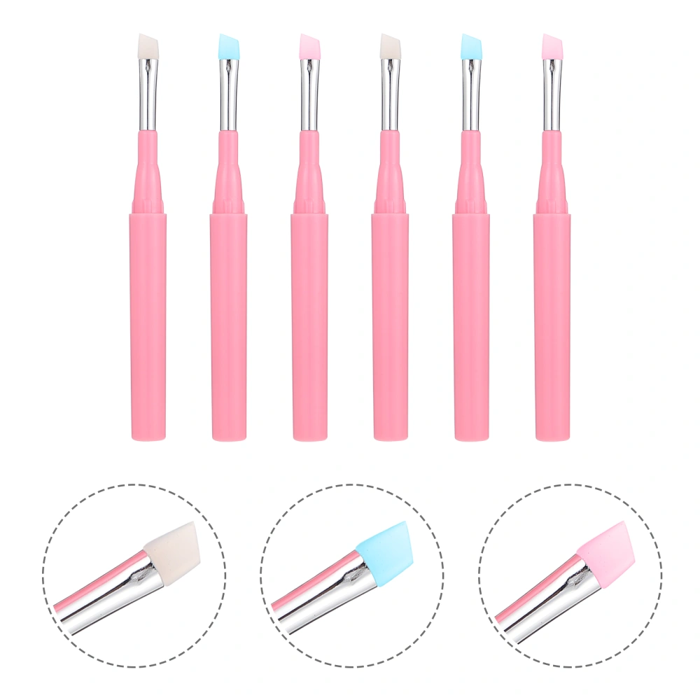 6pcs Silicone Makeup Brushes Multi-use Cosmetics Brushes Eyebrow Makeup Brushes