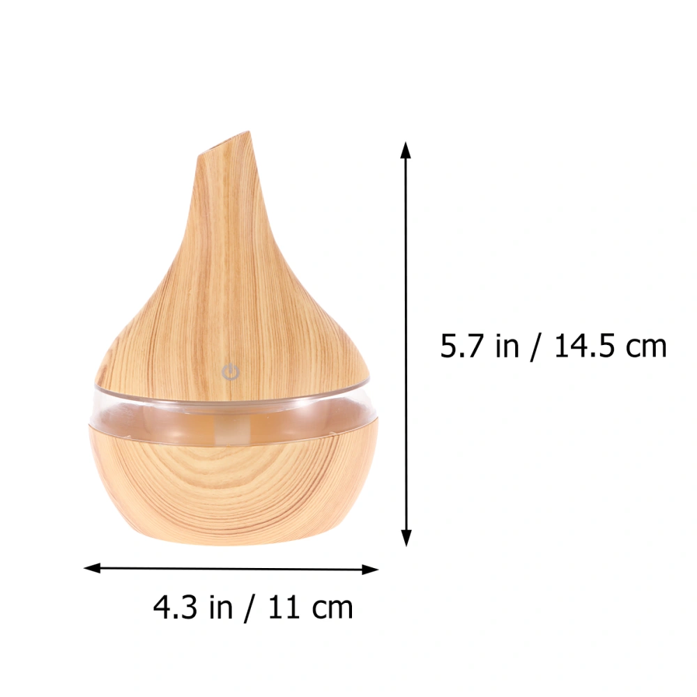 300ml Creative Aromatherapy Diffuser Wooden Grain Pattern USB Ultrasonic Air Aroma Silent Humidifier Essential Oil Aroma Diffuser (Coffee)