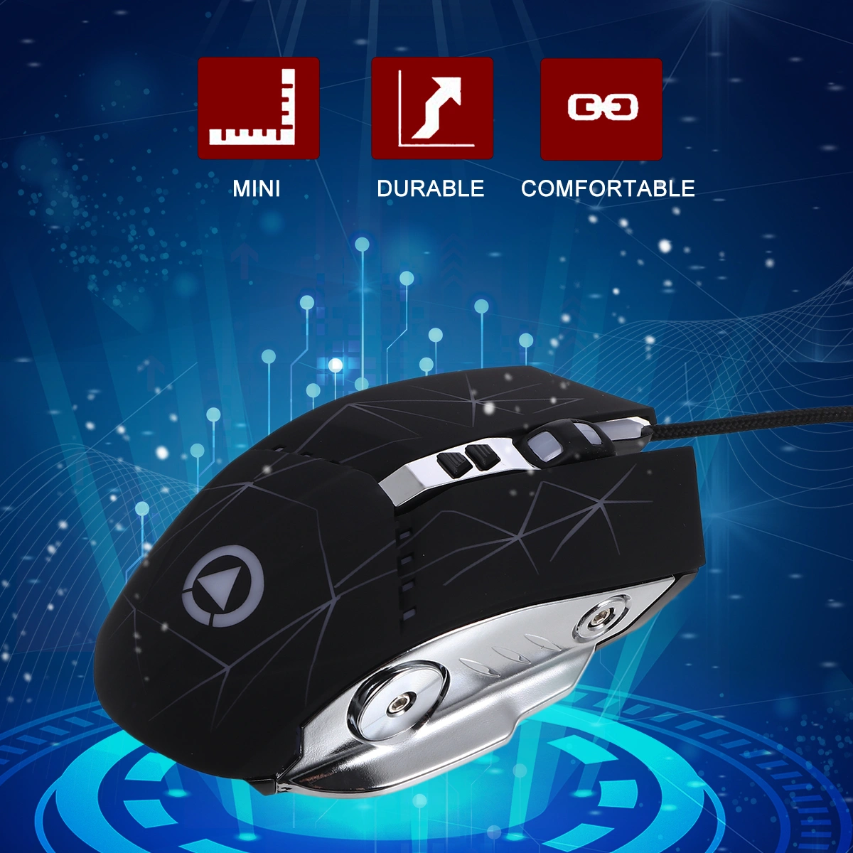 USB Mouse Wired LED Gaming Mouse Anti-sweat Silent Breathing Light Mouse