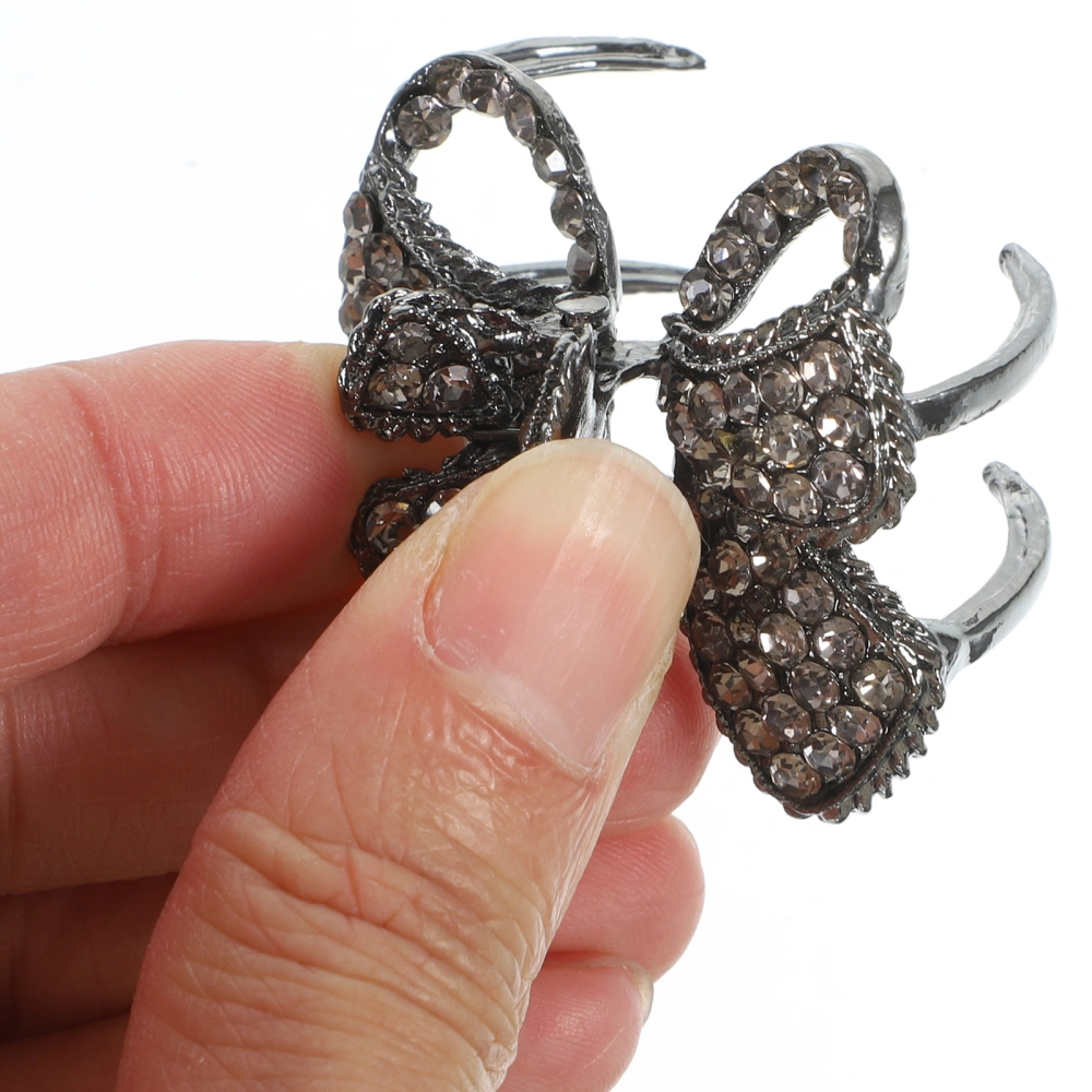 Hair Bun Clip Women Ponytail Holder Ponytail Claw Clip Rhinestone Hair Accessory for Girls