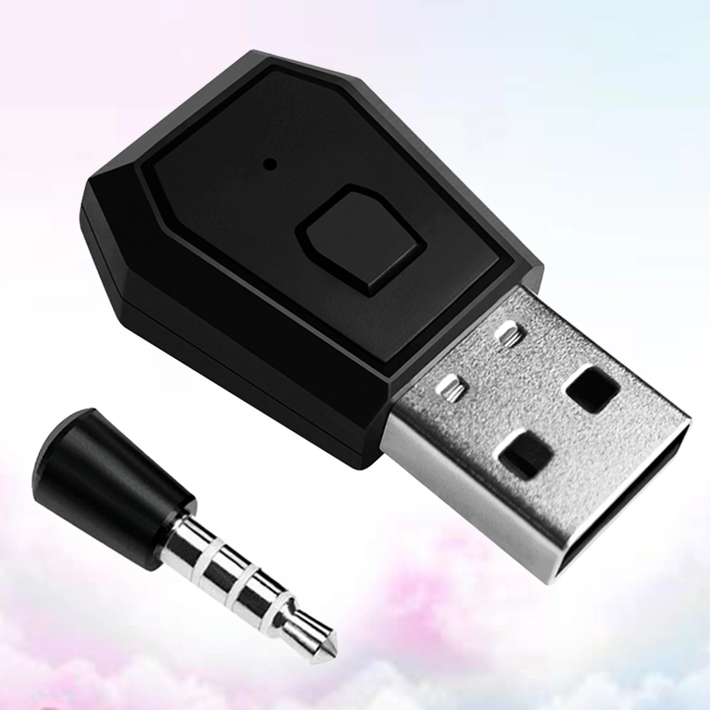 USB Adapter Wireless Transmitter Headsets Receiver Headphone Dongle for Game Machine (Black)