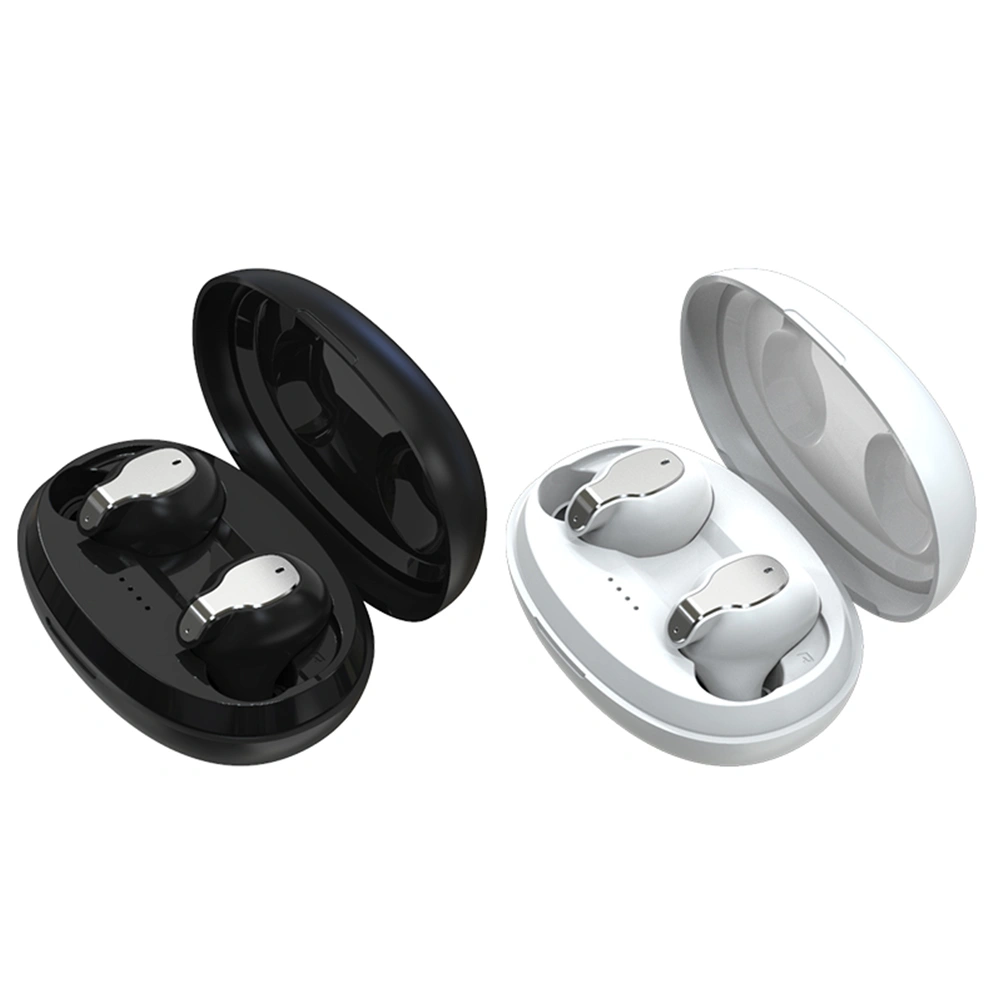 Wireless TWS Stereo Headphones Touch Control In-Ear Headphones Headset Outdoor Portable Earphones with Charging Dock (Black)