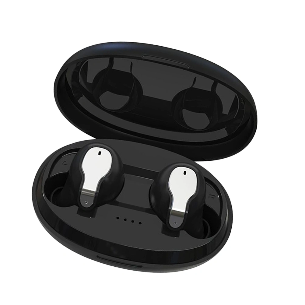 Wireless TWS Stereo Headphones Touch Control In-Ear Headphones Headset Outdoor Portable Earphones with Charging Dock (Black)