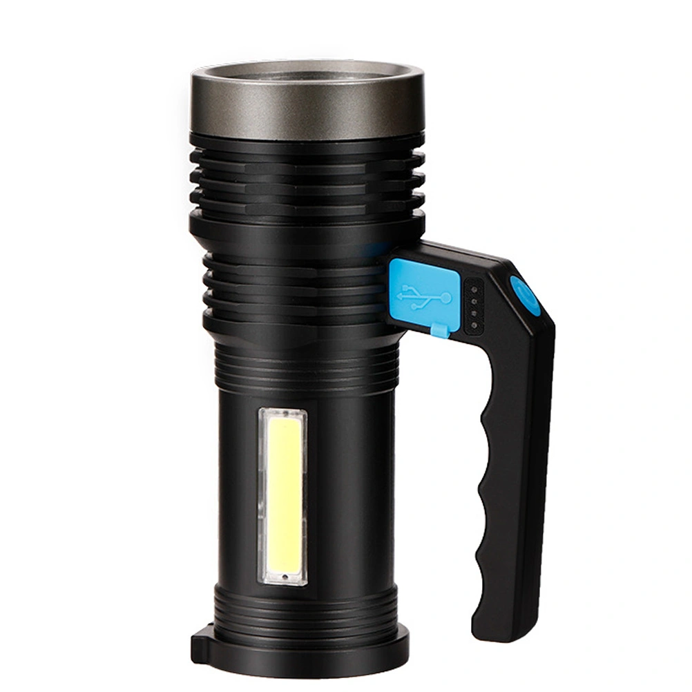 1 Set Household Outdoor USB Flashlights Super Bright Hiking Flashlight