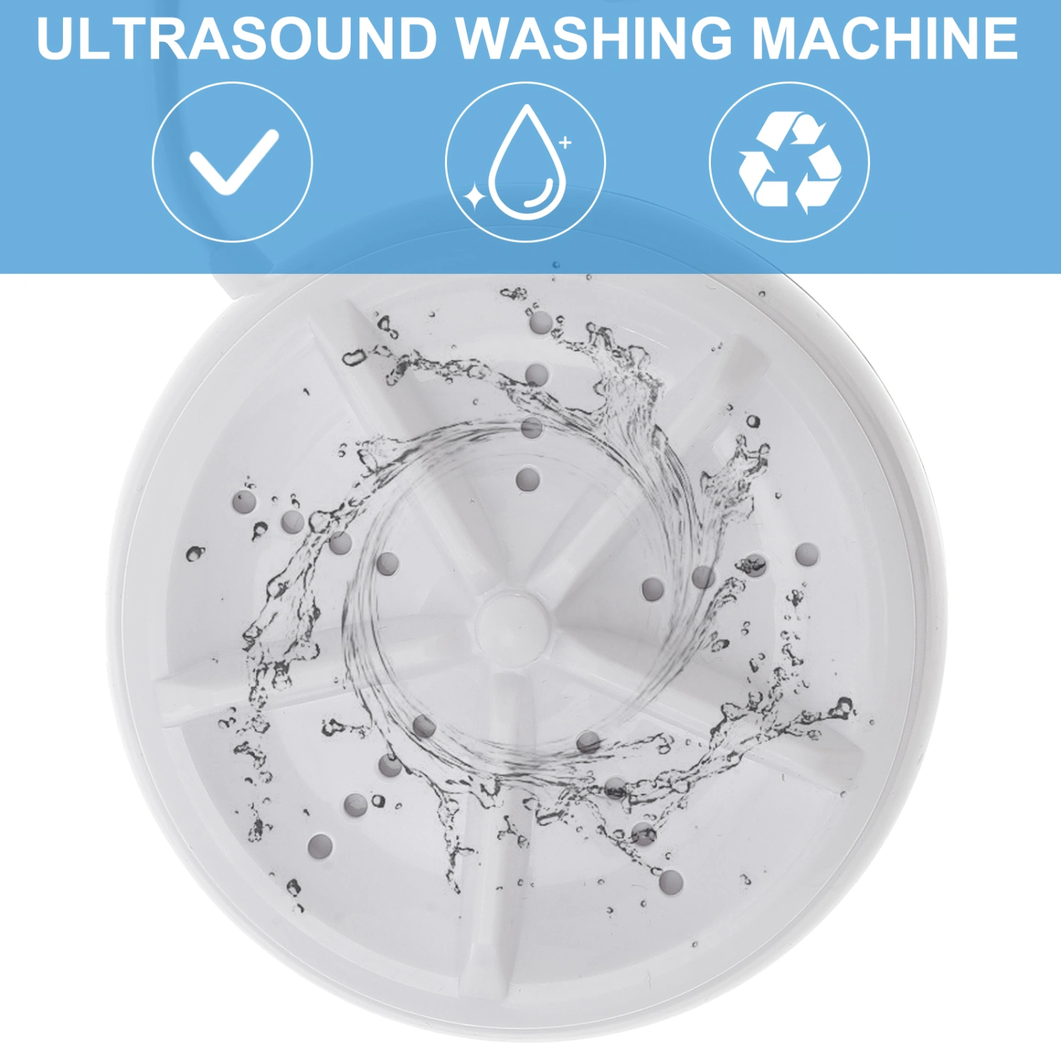 Ultrasonic Washer Portable Washing Machine for Dorm Travel Apartment Trip