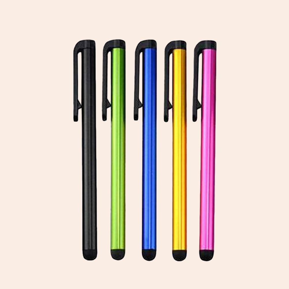 5pcs/lot Capacitive Touch Screen Stylus Pen for iPhone and Others (Random Color)