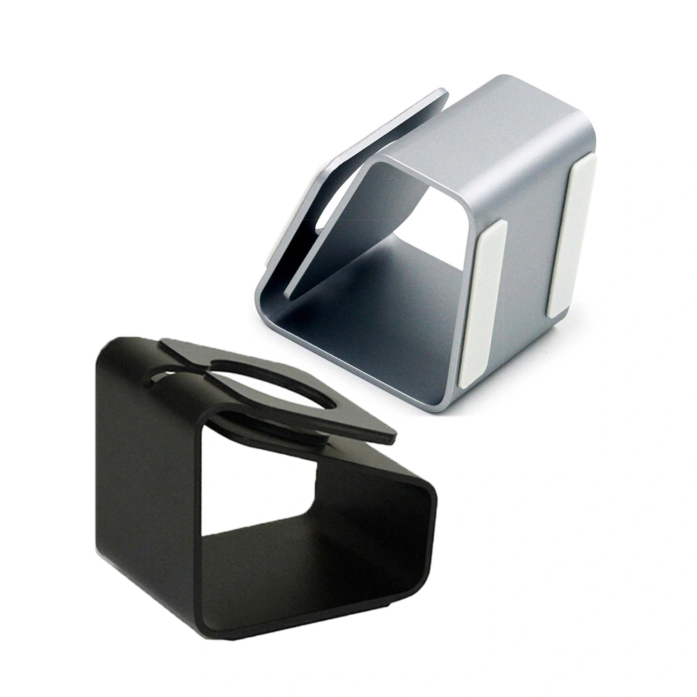 Aluminum Alloy Apple Watch Charging Stand Hand Free Practical Cable Hole Charging Support iWatch Charge Bracket Station (Black)
