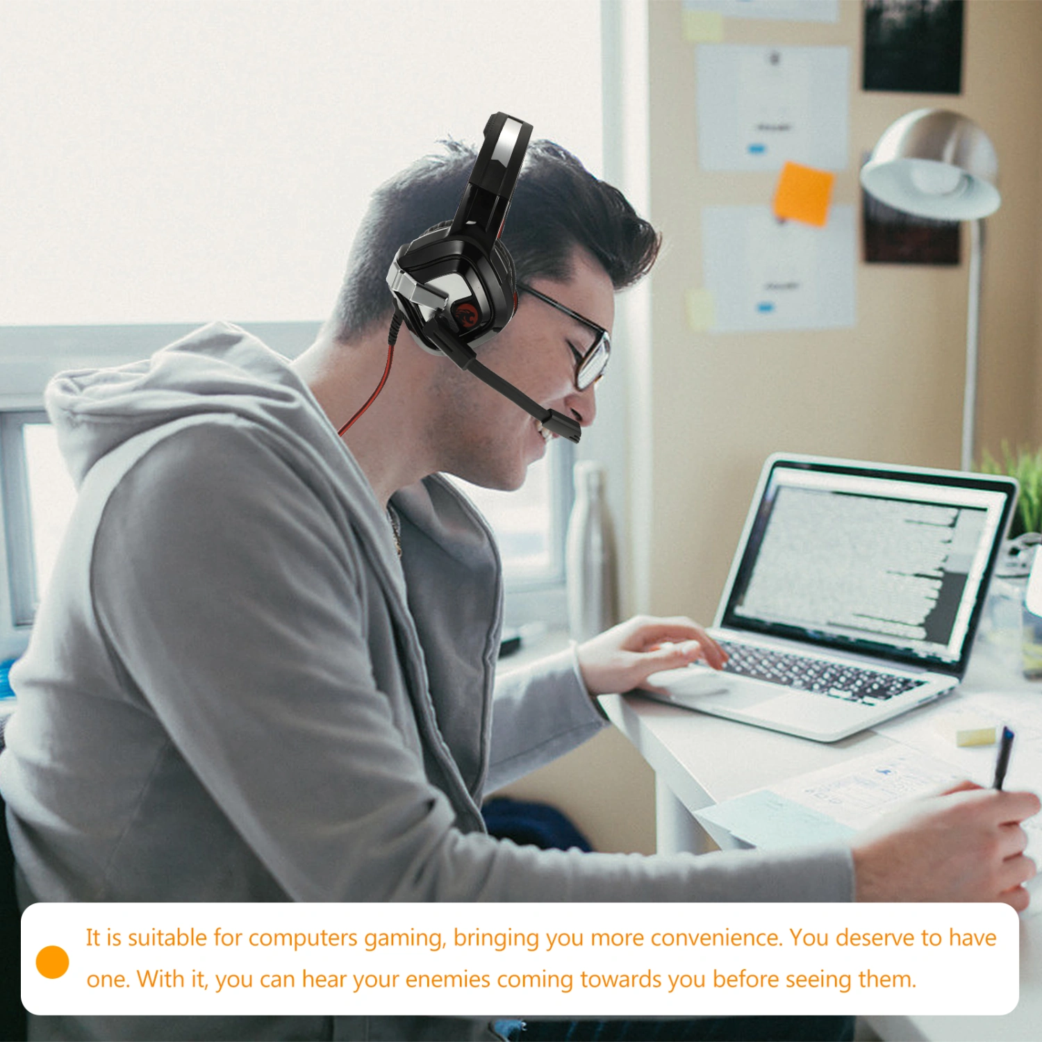 Stereo Noise Cancelling Over Ear Headphones Gaming Headset Compatible with