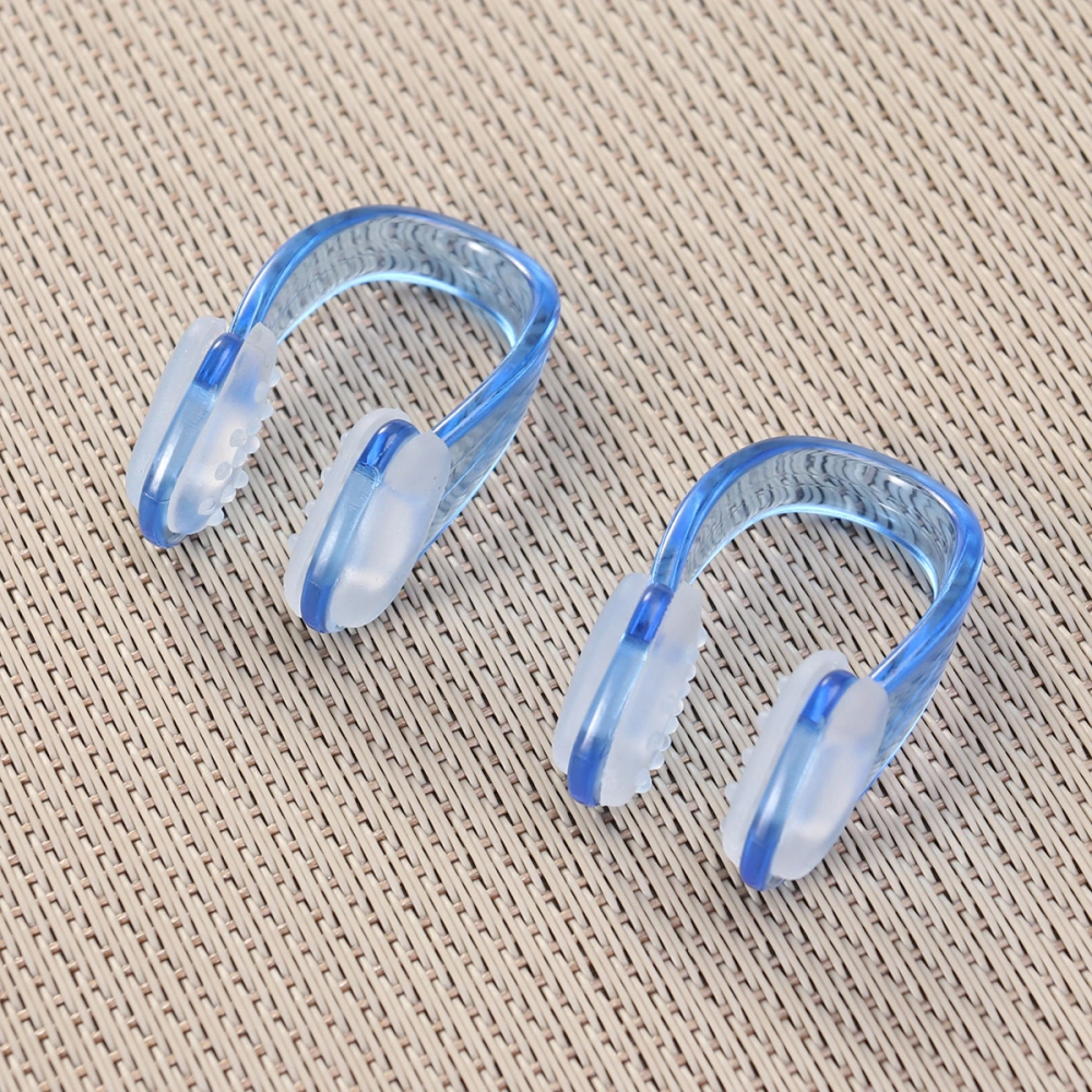 10 Pcs Adults Unisex Swimming Nose Clip Nose Protection Silicone Pool Accessories for Diving (Blue)