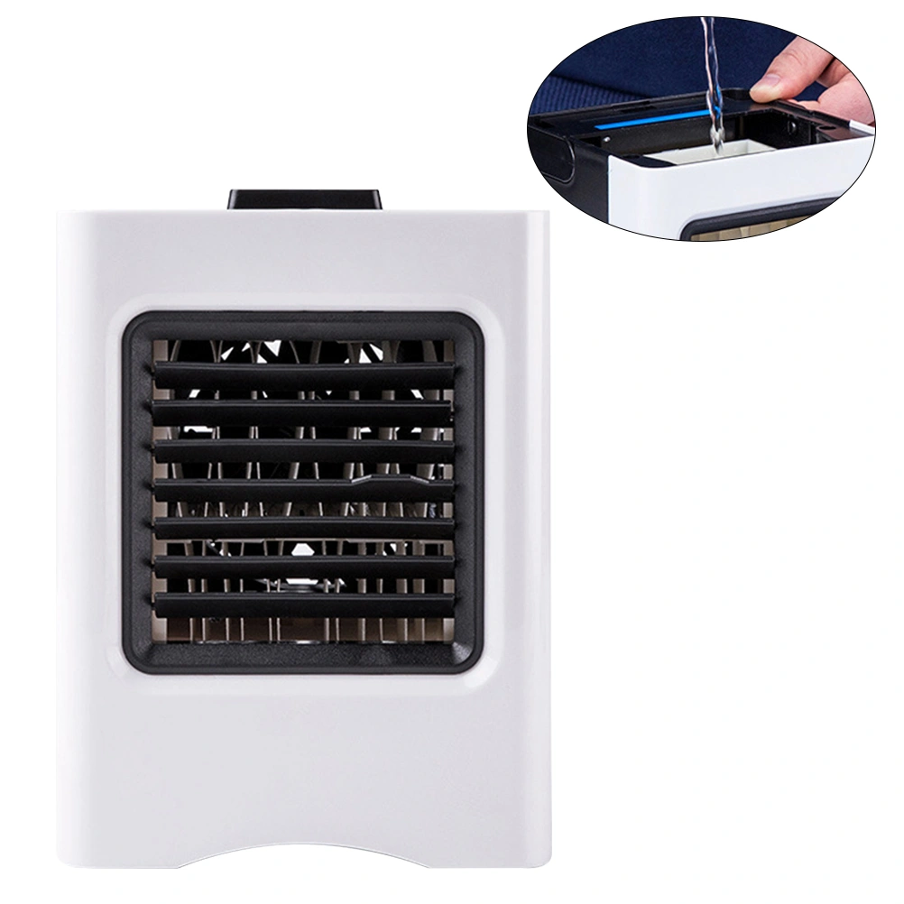 Mini Air Conditioning Fan USB Charging Water Cooling Fan Mini Space Cooler Folding Handle Fan Air Cooler Without Battery