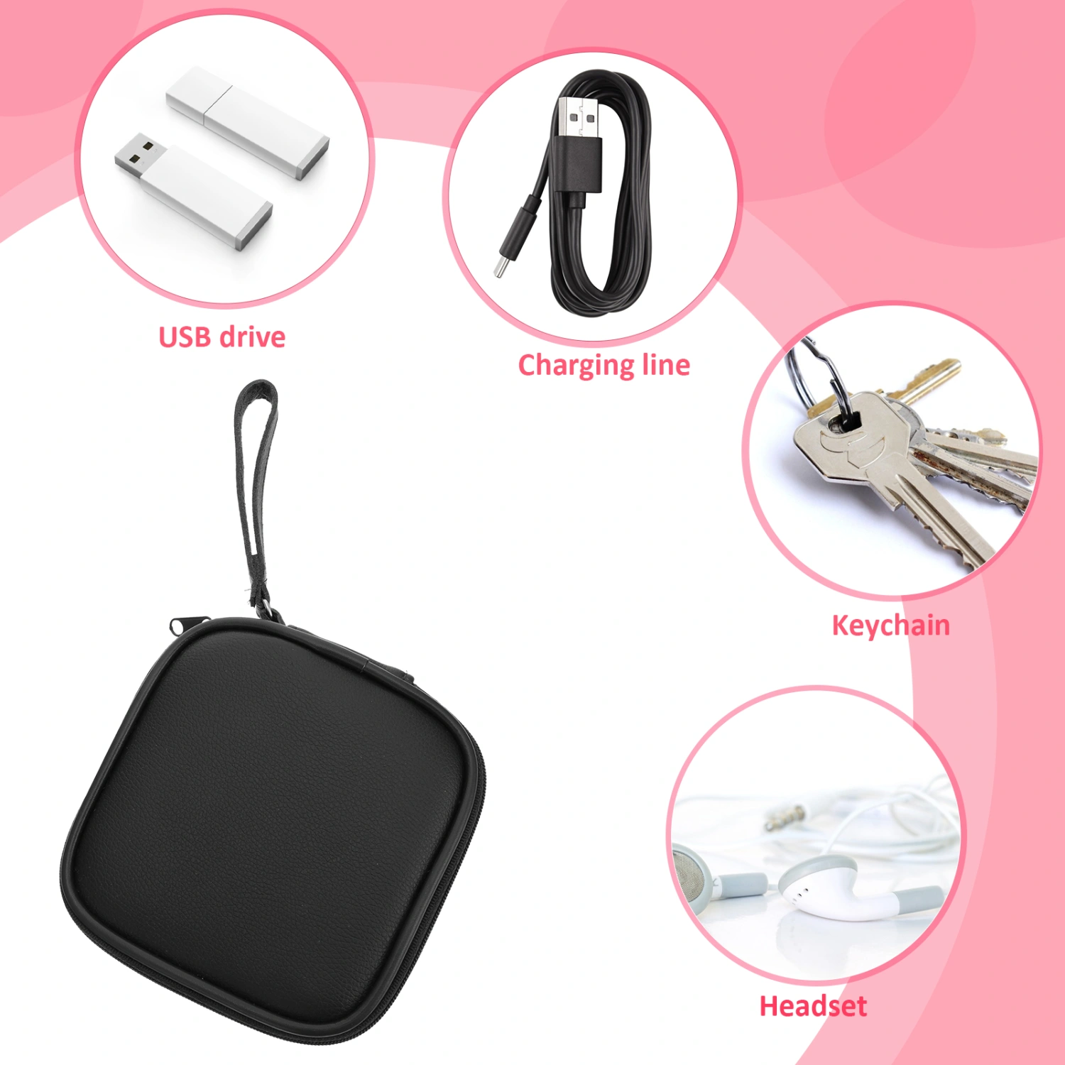 Travel Charger Case Small Electronic Organizer Bag Power Adapter Storage Pouch