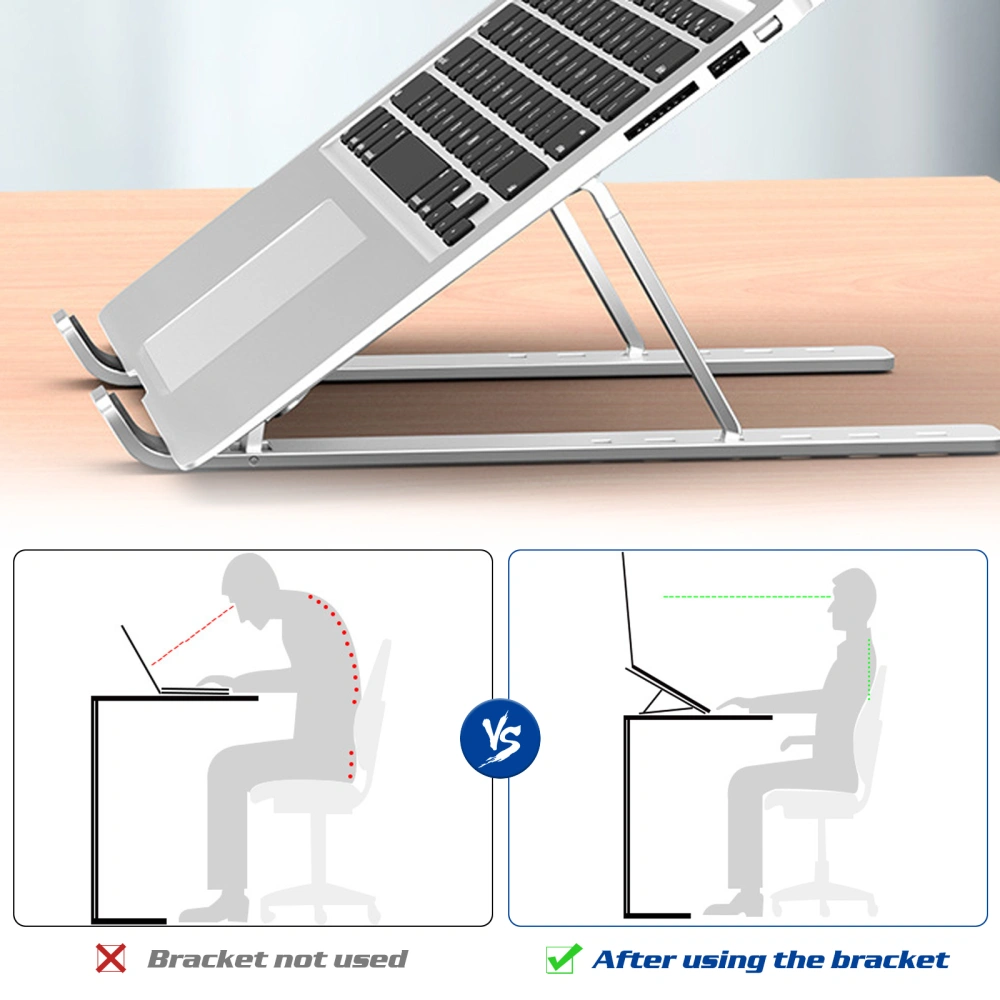 1 Set Laptop Stand Foldable Laptop Bracket Portable Computer Stand Laptop Holder