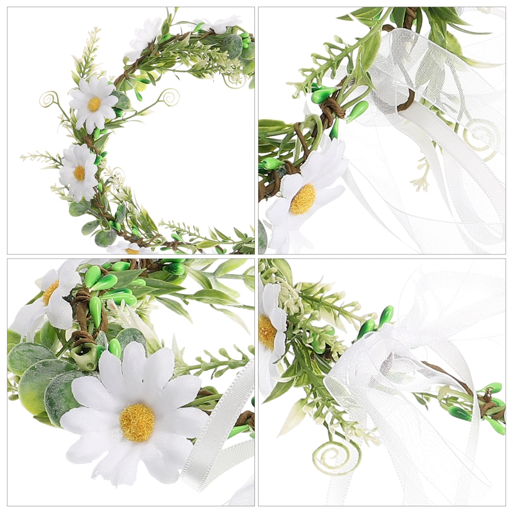 Flower Headband Wedding Headband Bridal Headpiece Girl Flower Headband with Ribbon