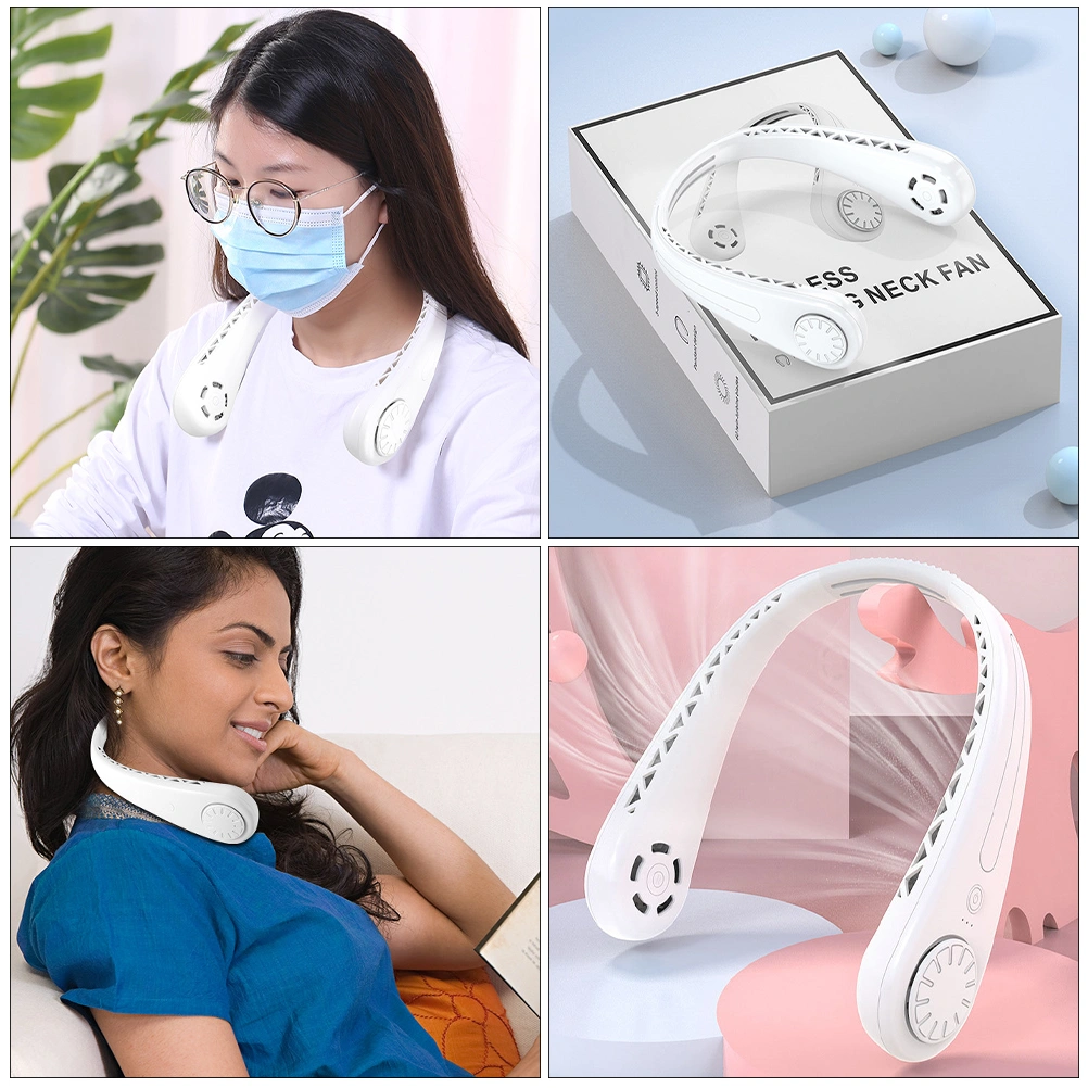 1pc Hand Free Neck Hanging Fan Portable Hand Free Fan Compact Fan USB Mini Fan