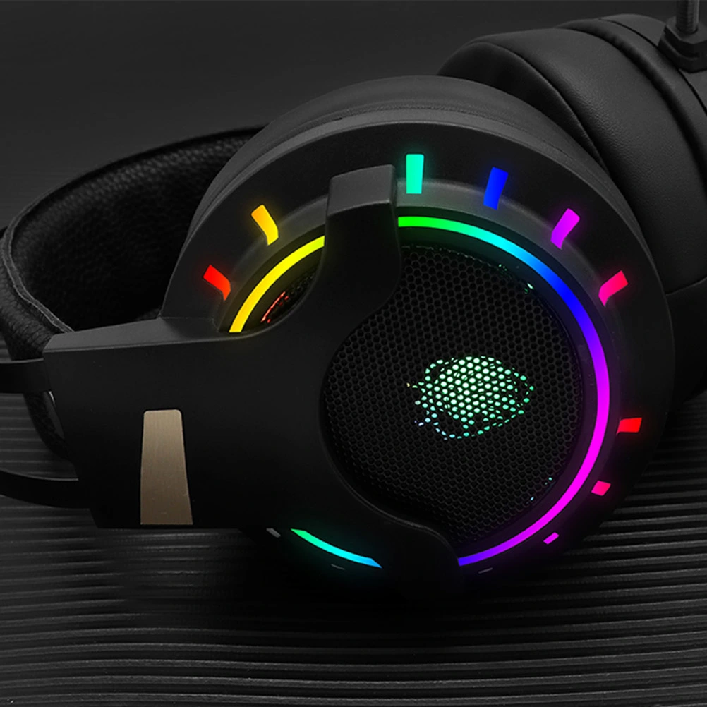 Game Headphones Portable Wired Headphones Practical USB Gaming Headset with Microphone (USB Single Plug)