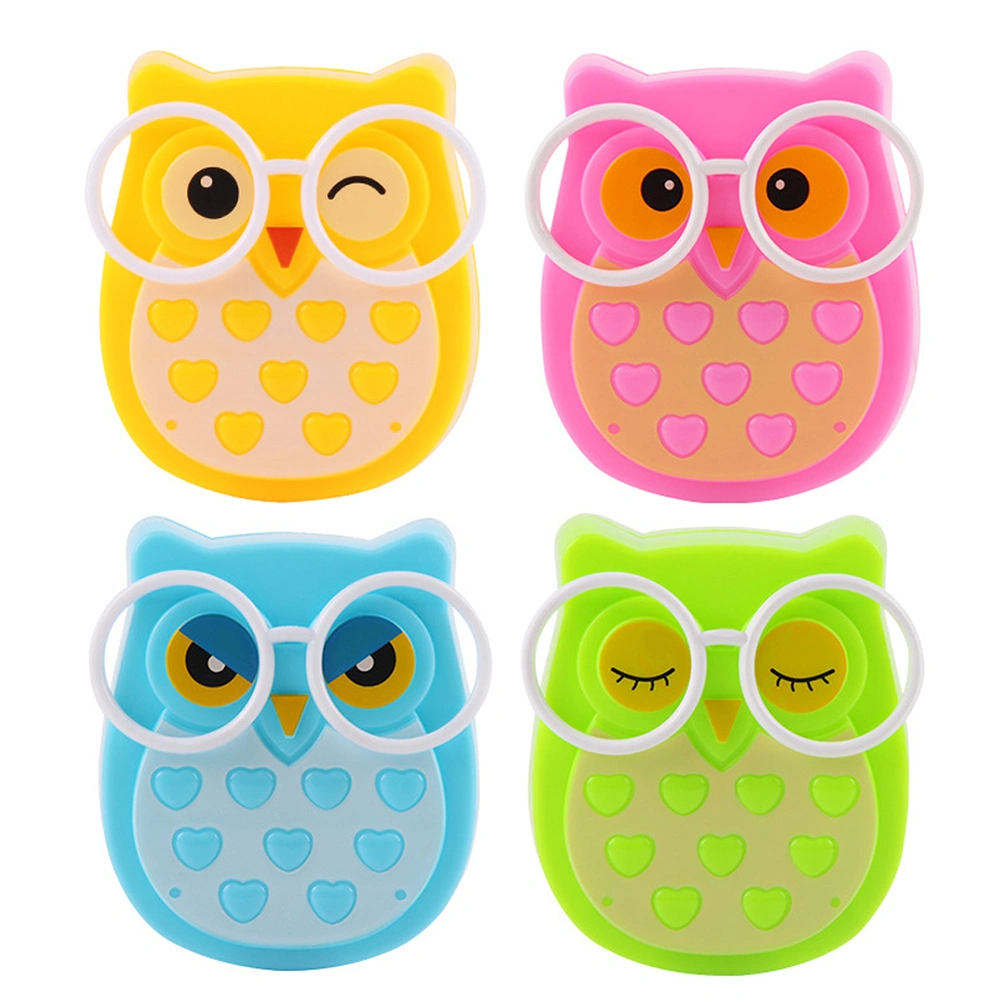 Owl-shaped LED Night Lamp Sensitive Light Sensor Wall Light Beside Lamp with US Plug (Green and Yellow)
