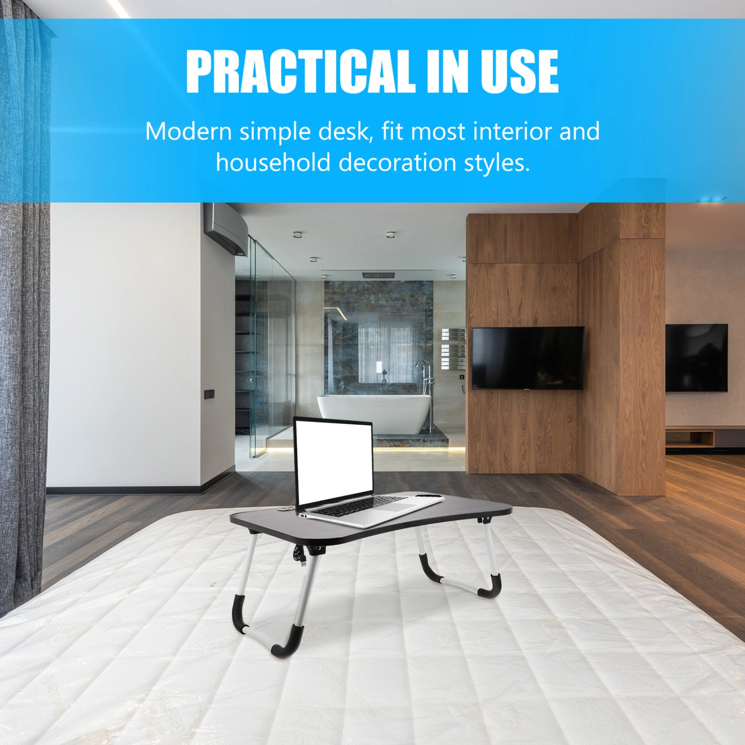 1 Pc Convenient Foldable Laptop Desk Small Dest for Bed Study And Office Desk