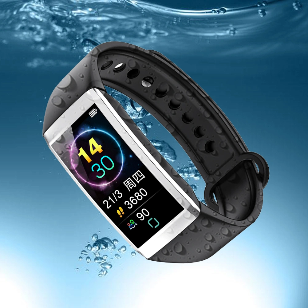 TD19 Smart Wristband Blood Oxygen Sleep Monitor Daily Water Resistant Fitness Alarm Smart Band Bracelet Call Information Synchronization (Black)