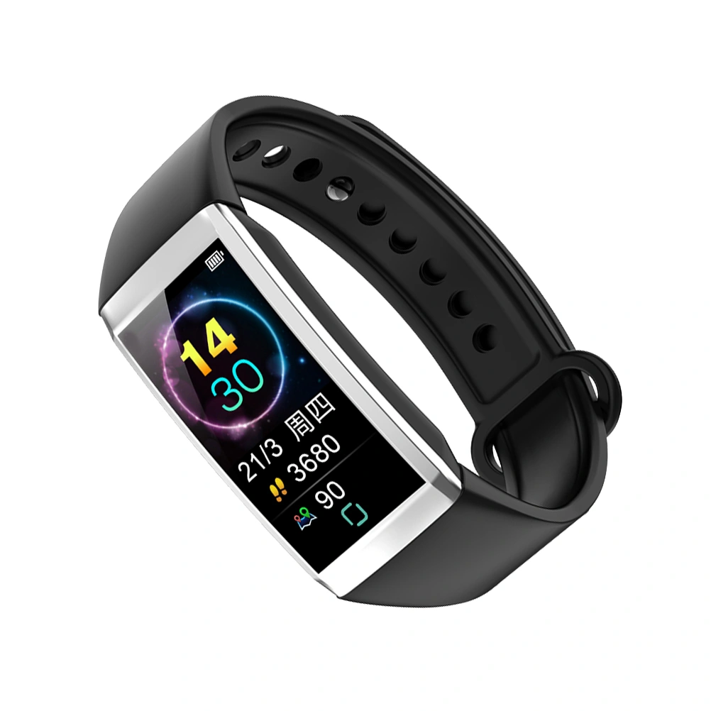 TD19 Smart Wristband Blood Oxygen Sleep Monitor Daily Water Resistant Fitness Alarm Smart Band Bracelet Call Information Synchronization (Black)