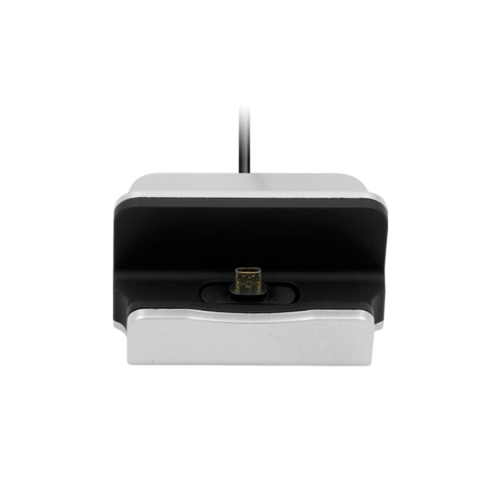 USB Android Micro USB Desktop Charger Fast Charge and Sync Charging Cradle Docking Station Stand for Galaxy S7 Edge/S6/S5/S4/ Note 5/4/3/ HTC/ LG/ Nexus 6/ Nexus 7 (Silver)