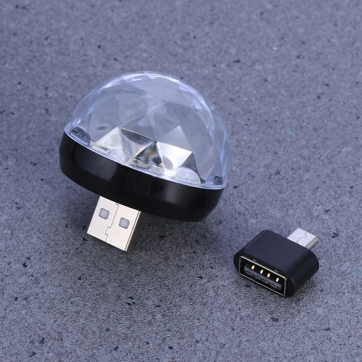 USB Mini Disco Lights Portable Light USB Powered LED Stage Ball DJ Lighting Karaoke Lights for Christmas Home Party Bar(Black)