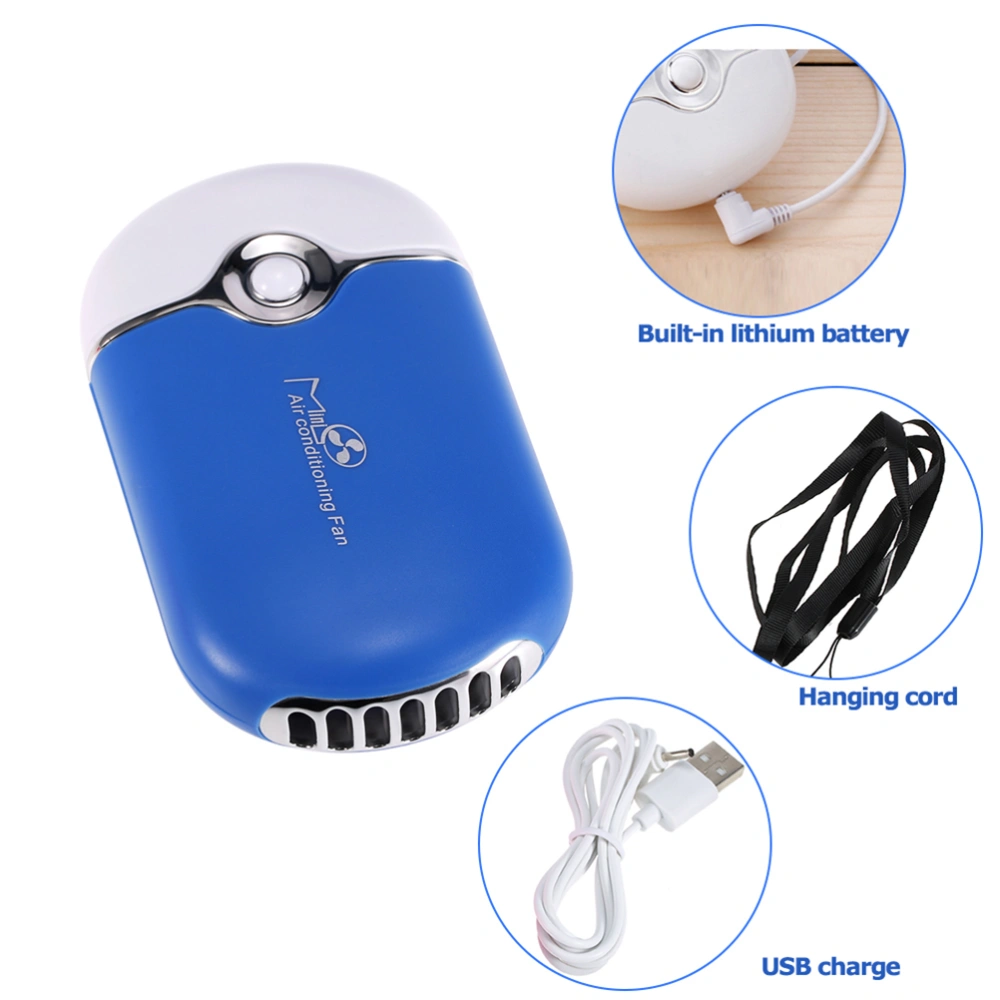 USB Mini Fan Air Conditioning Blower for Eyelash Extension Quick Dryer (Blue)