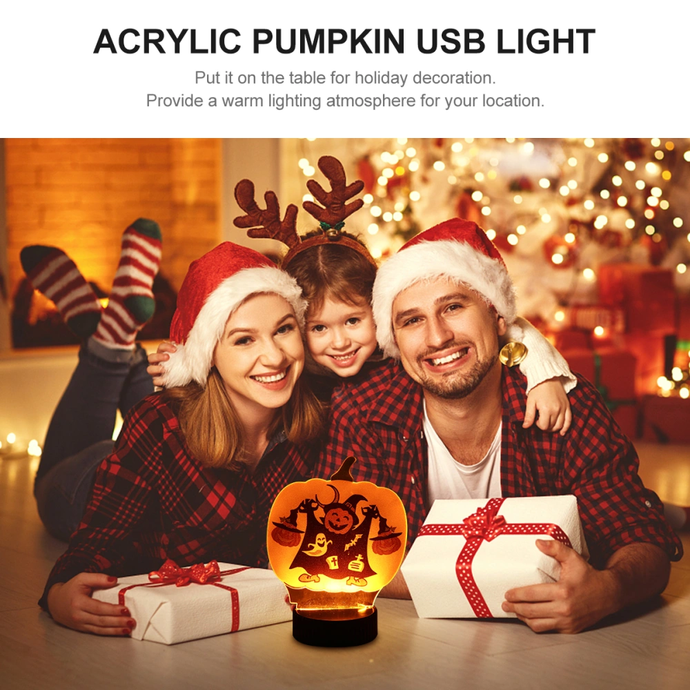 1Pc Halloween Pumpkin Shape Light Decorative Lamp Atmosphere Light for Home