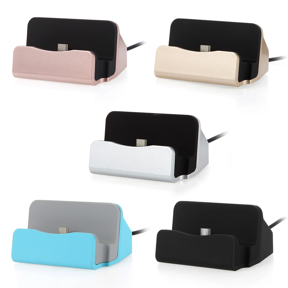 USB Type-C Desktop Charger Fast Charge and Sync Charging Cradle Docking Station Stand for OnePlus 5/ Microsoft Lumia 950 XL/ Galaxy S8/ LG G5/ HTC 10/ Pixel XL and Other Type-C Devices (Black)
