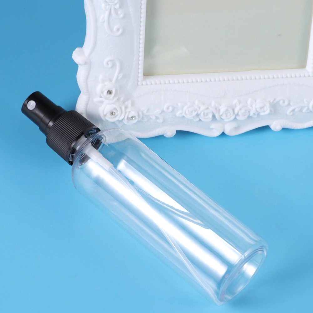 4pcs 100ML Plastic Empty Spray Bottle for Make Up and Skin Care Refillable Travel Use (Transparent Bottles with Black Sprayer)