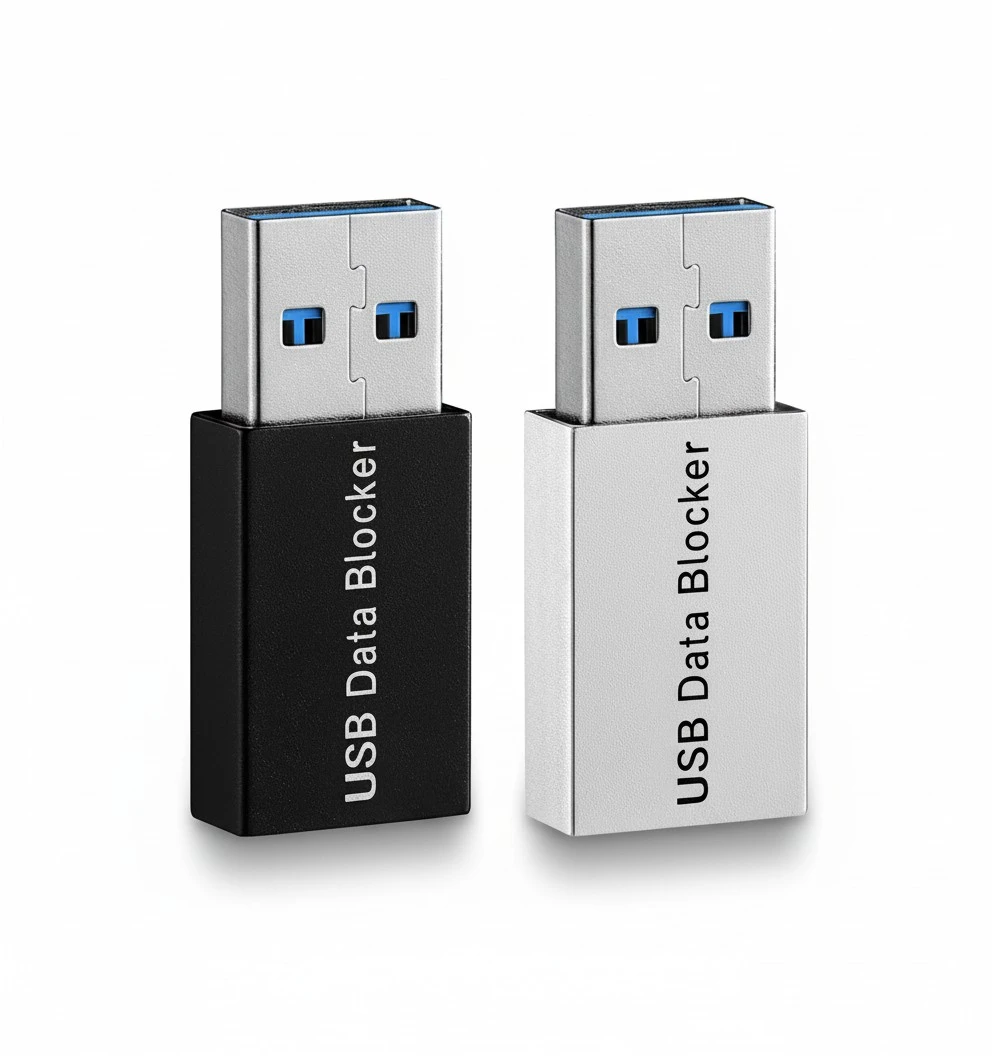 4Pcs USB Data Blocker Refuse Hacking Secure Charging USB Adapter for Mobile Phones Tablets Laptops