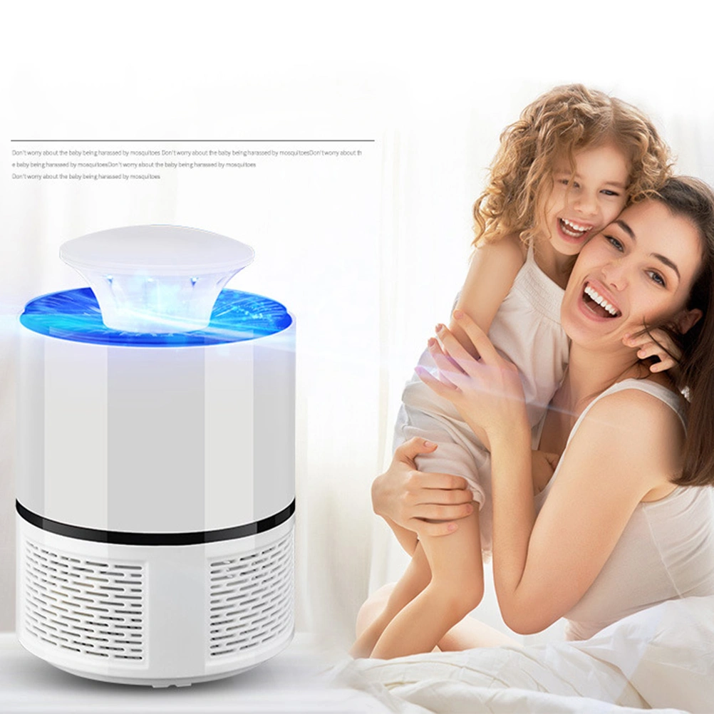 LED Bug Zapper Lamp Electronic Mosquito Dispeller Device Indoor Mosquito Trap Inhaled Mosquito Fly Repellent Device USB Charger 6 Lamps (White)