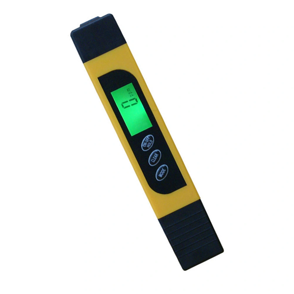16.2x2.9cm 3 in 1 Intelligent Backlight Multi-functional Water Quality Testing Device Detection Pen (Yellow)