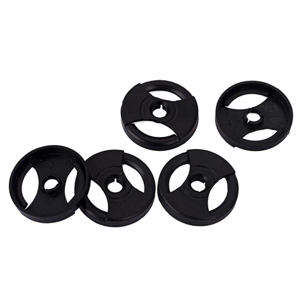 5pcs Vinyl Record Adapter Converter for Turntable Phonograph Replacement Accessories (Black)