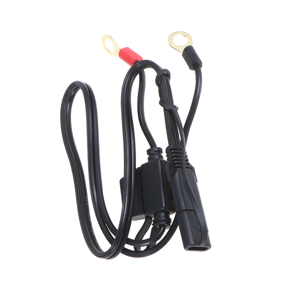 Motorcycle Battery Charging Cable Simple Practical Motorcycle Battery Charging Tool for Home Outdoor (12V Black)