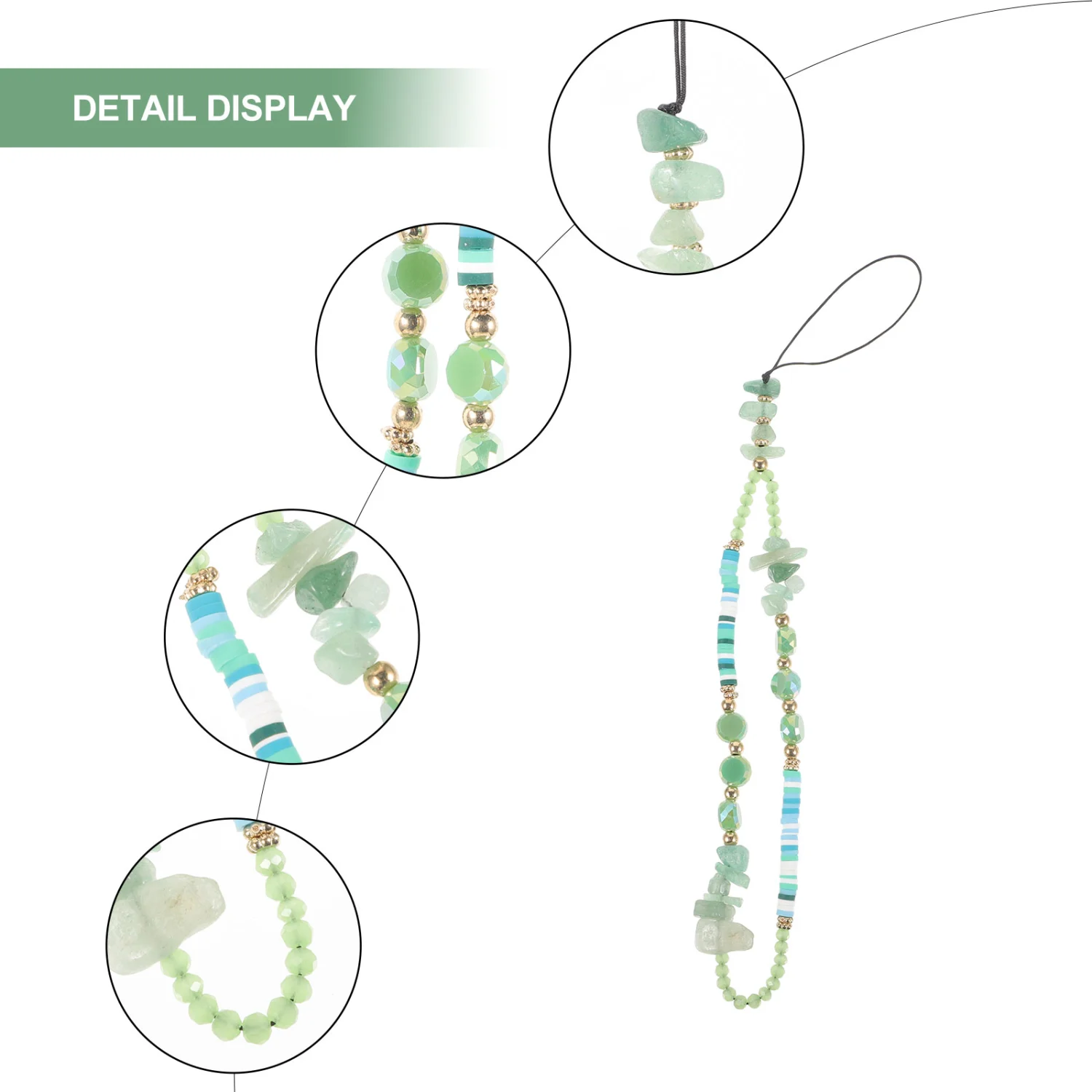 Beaded Phone Strap Charm Beaded Cellphone Charm Kawaii Phone Lanyard Wrist Strap